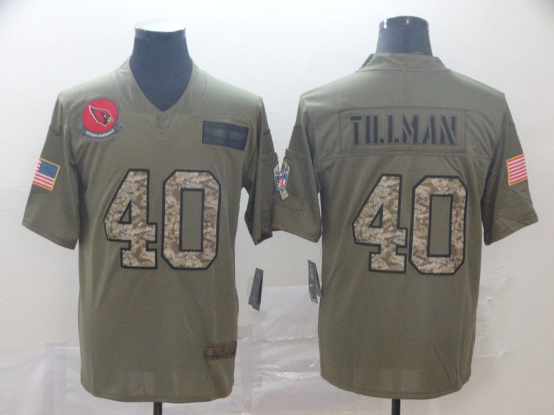 Men Arizona Cardinals #40 Tillman Nike 2019 Olive Camo Salute to Service Limited NFL Jerseys